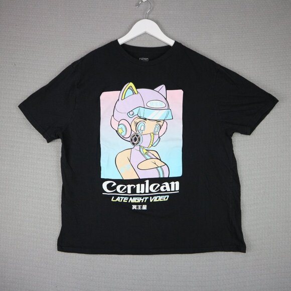 Cerulean Late Night Video Cyber Punk Anime Tee Mens XXL - Picture 1 of 5